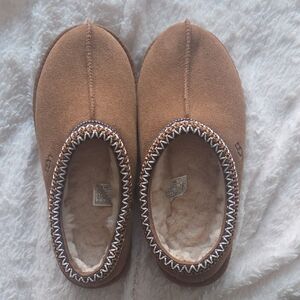 UGG Tan Women's Slippers with White Trim
